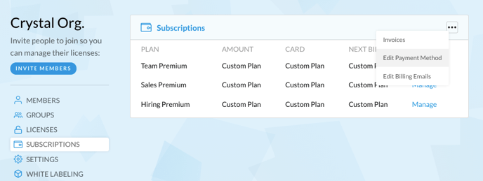 payment method